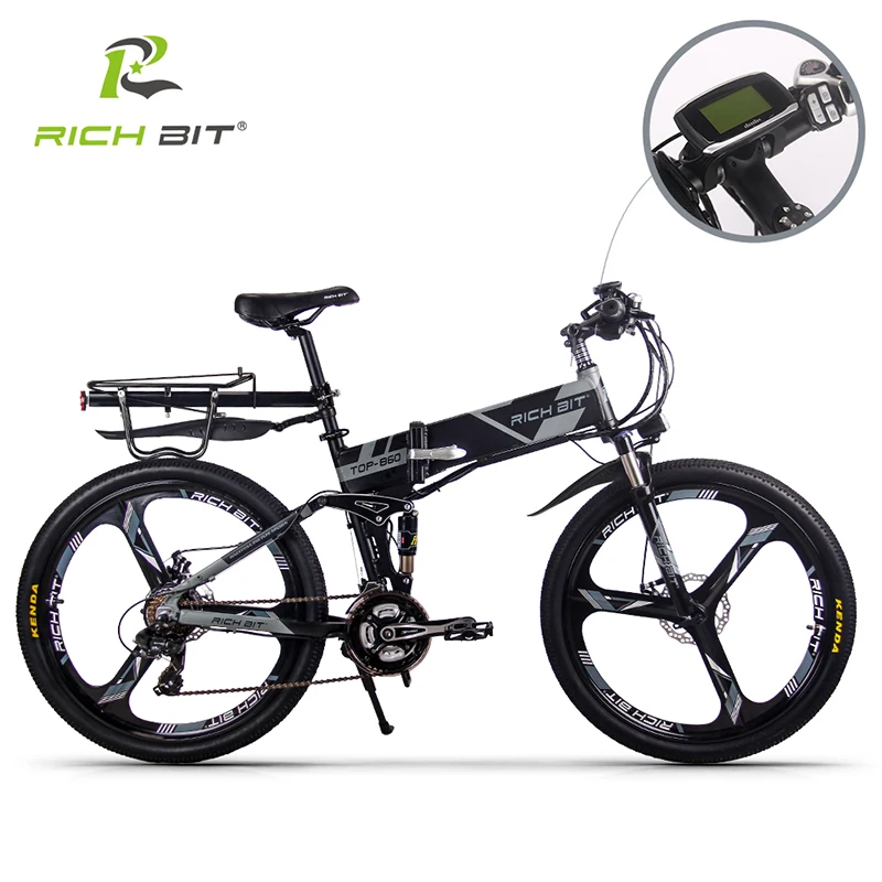 Горный Гибридный электровелосипед RichBit 36 В * 250 Вт 12 8 А. Ч. с литиевой батареей|folding