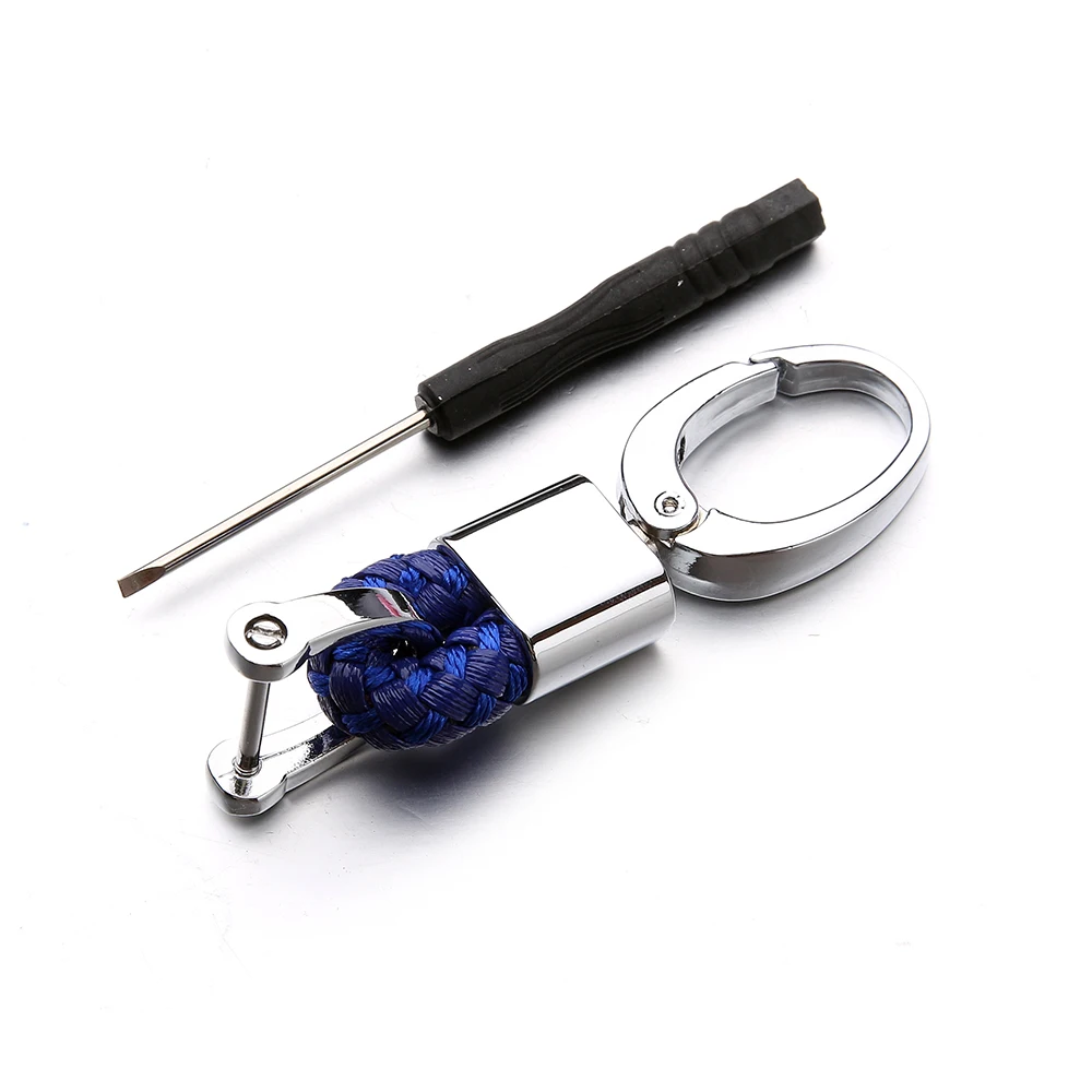 

Braided rope men keychain for BMW Audi Mercedes Volkswagen Toyota Honda key chain car emblem logo key ring women lanyard leather