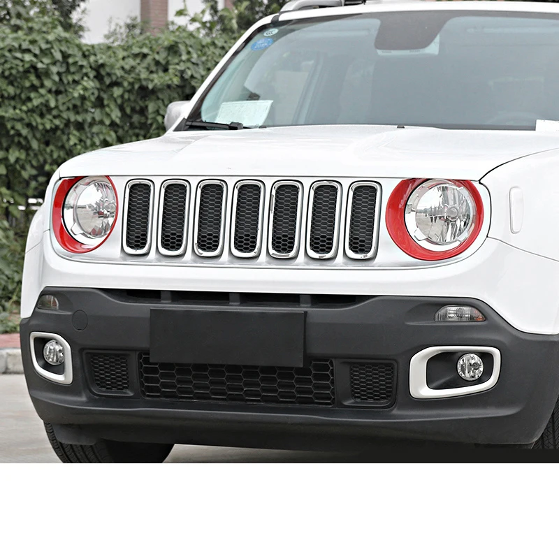 Lsrtw2017, АБС-пластик, Автомобильный фар круг планки Авто Стайлинг для Jeep Renegade хромированная наклейка