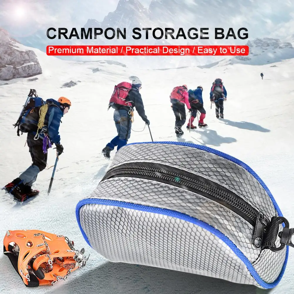 

Climbing Bags Crampon Bag Outdoor PVC Storage Bag Case Organizer Container With Zipper For Mountaineering Climbing