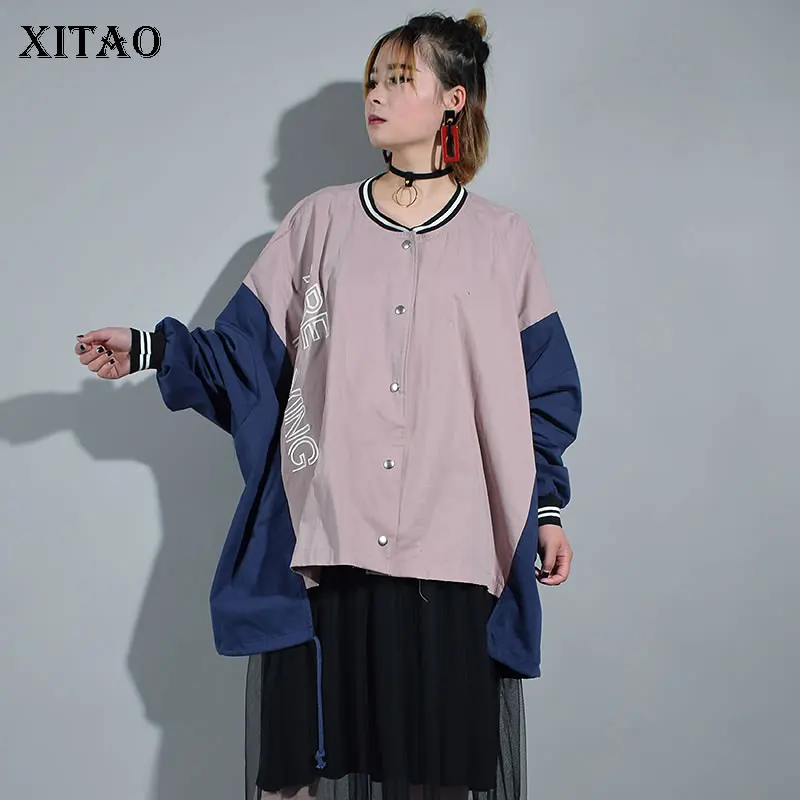 amazing  [XITAO] 2018 Korea New Autumn Fashion Women Stand Collar Single Breasted Coats Female Batwing Sleev