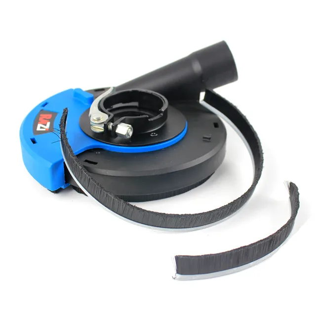 Raizi 125/180mm Angle Grinder Dust Shroud Cover Kit with Replaceble Brush Universal Surface Grinding Dust Collection Cover Tool 7in shroud and brush