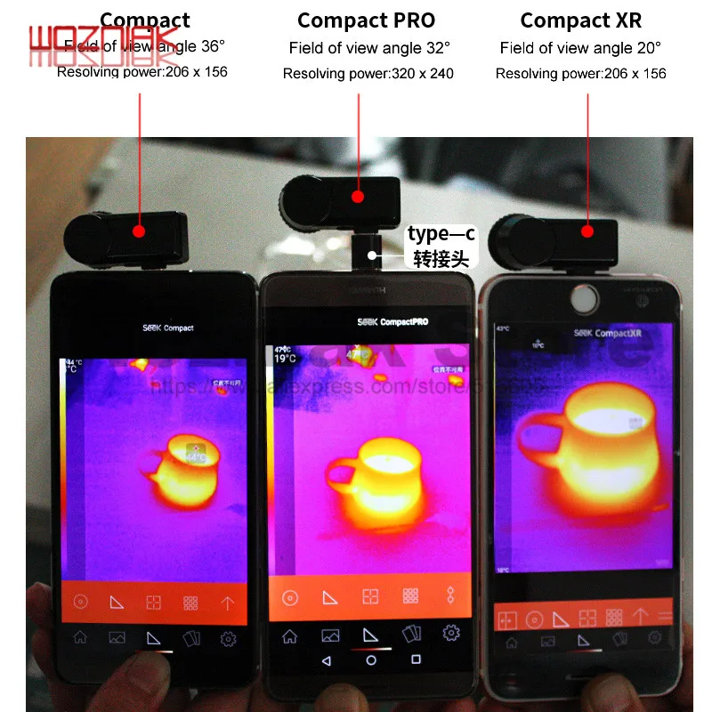 Поисков тепловизор компактный/компактный XR/компактный PRO инфракрасная камера ночного видения Android IOS обслуживание материнской платы