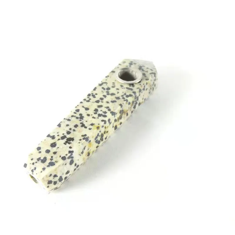 Природный Dalmation Jasper кварц драгоценный камень кристаллические курительные трубки табак для здоровое курение