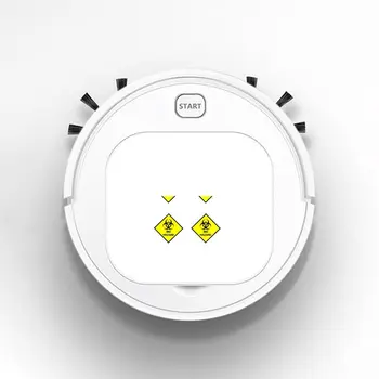 

Robot Vacuum Cleaner Intelligent Automatic Mopping Clean Robot for Hard Floor Carpet Bio Hazard Sign Warning Mark