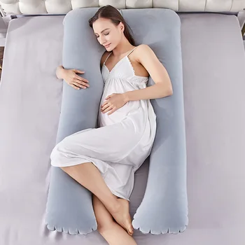 

Inflatable Pillow For Pregnant Women Body Cotton Pillowcase U Shape Maternity Pregnancy Pillows Side Sleepers Bedding