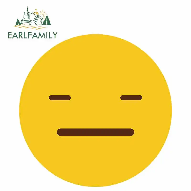 

EARLFAMILY 13cm x 13cm Yellow Emoticon Pack Car Sticker For Audi A3 Polyethylene JDM Car Accessories Sunscreen Waterproof
