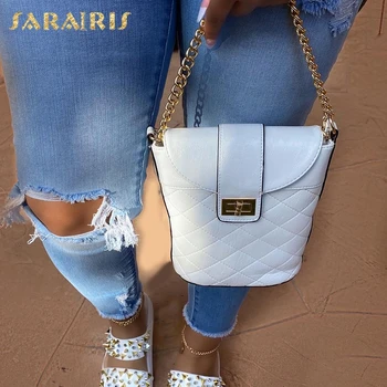 

SARAIRIS For Dropship New INS Hot Multi Crossbody Bags Female 2020 Bucket Ladies Chains Schoulder Bags Women