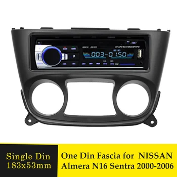 

One Din Car Stereo Radio Fascia for Nissan Almera N16 Sentra 2000-2006 Stereo Dash CD Fascia Plate Audio Panel Bezel Trim Kit