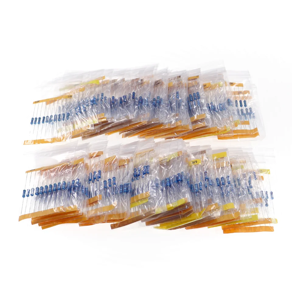 Kit Resistori Assortiti 860 Pezzi – 86 Valori Da 0,1Ω A 10MΩ, 0,5W, Film Metallico, Per Progetti Fai-da-te