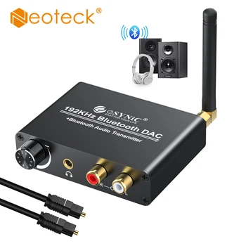 

Neoteck Bluetooth DAC Support Bluetooth Headphone AptX DAC Digital to Analog Converter Optical Coaxial to RCA 3.5mm Adapter