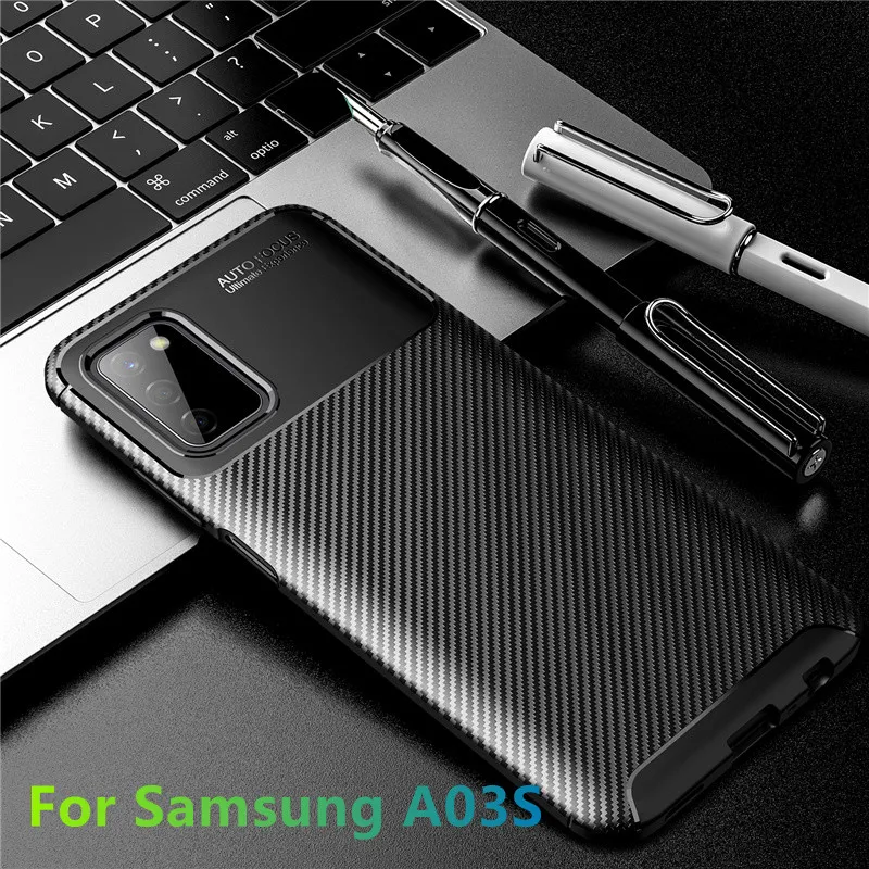 

Чехол-накладка для Samsung Galaxy A03S, противоударный, из ТПУ