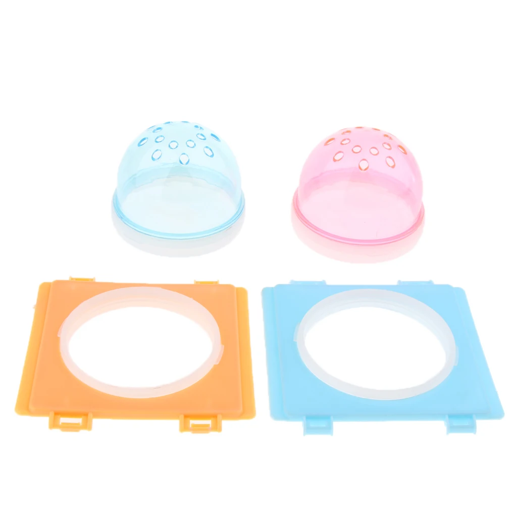 2x Hamster Tunnel Fittings Transparent Cage Plug Accessories Small Pet Toys