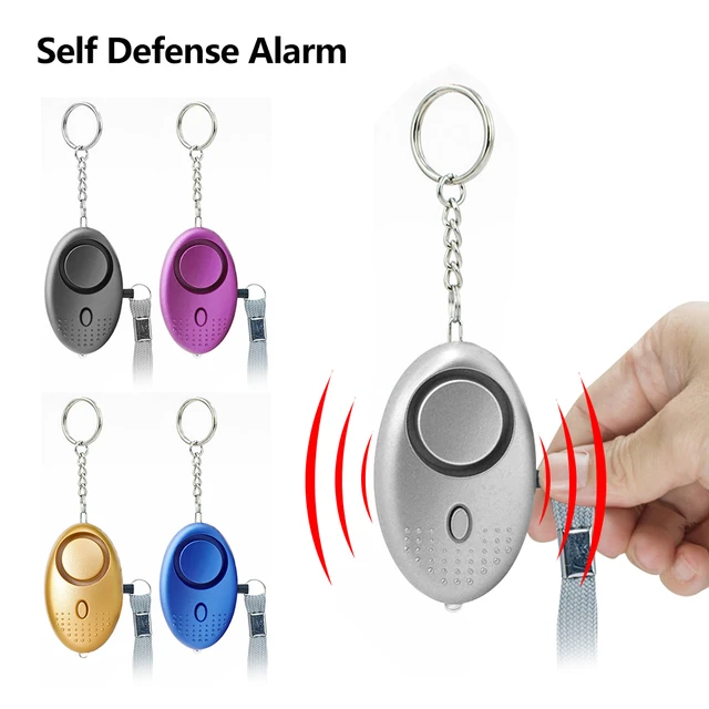 Alarma personal segura - Llavero de autodefensa de 130 dB con luz LED,  alarma de seguridad de emergencia para mujeres, niños y ancianos (azul y  rosa)