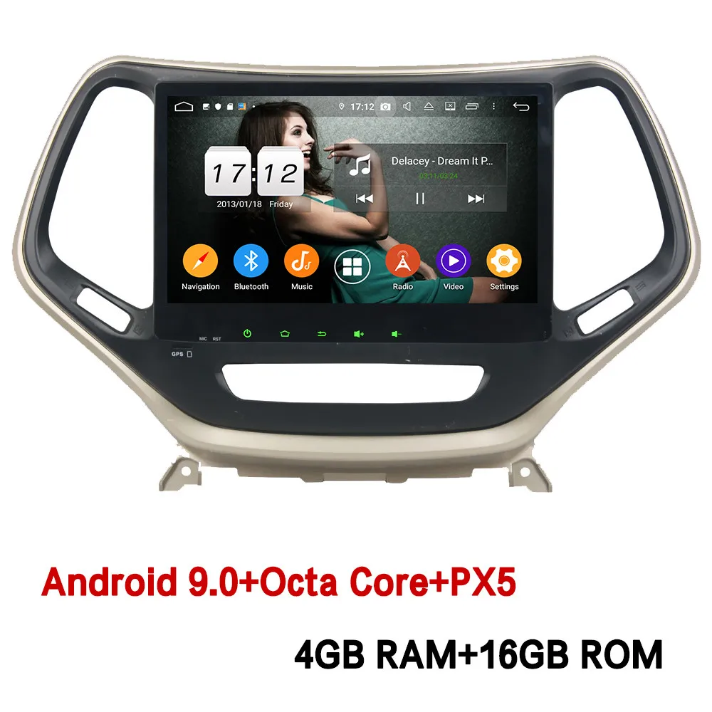 4GB RAM x 16GB ROM Klyde 10," ips 4G Android 9 Восьмиядерный 4 Гб ОЗУ 64 Гб ПЗУ DSP автомобильный dvd-плеер Радио Стерео gps ГЛОНАСС для Jeep Cherokee - Цвет: 4GB RAM x 16GB ROM