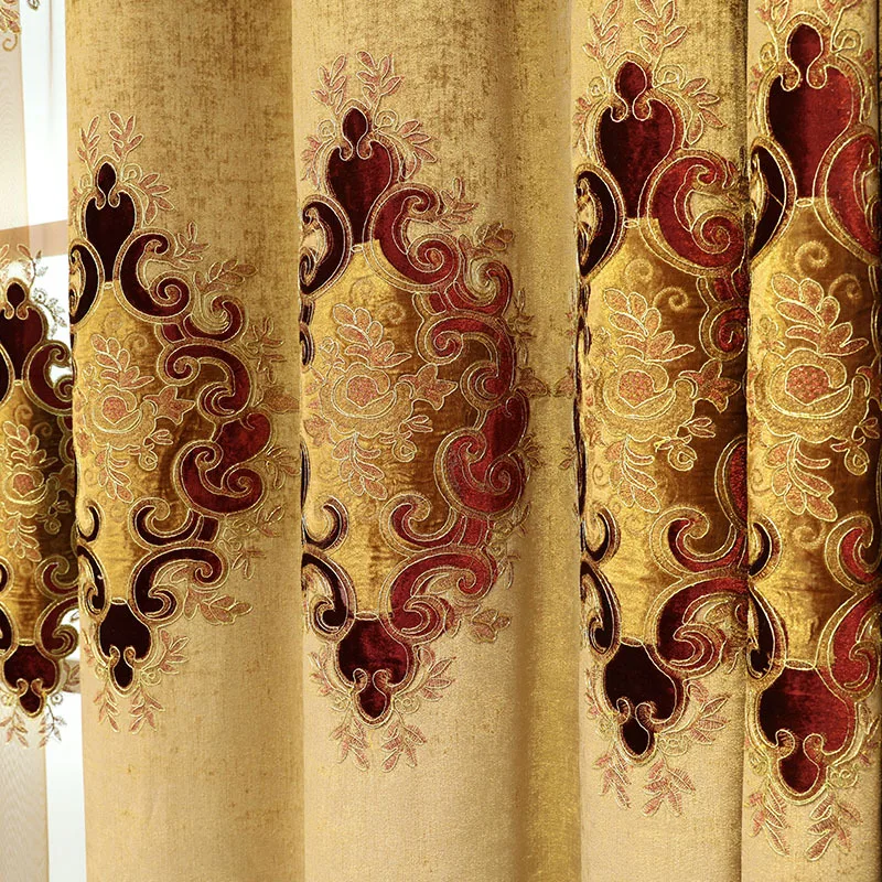 Новые европейские вышитые занавески для гостиной столовой спальни|embroidery