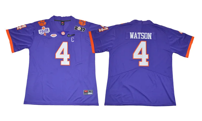 1 Мужские футболки Clemson Tigers WATSON 4 - Цвет: 1