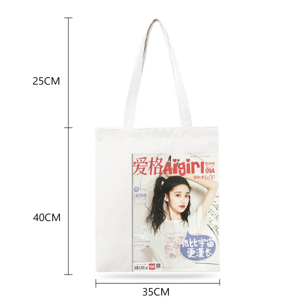 Durable Womens Student Canvas Bags Avocado Single Shoulder Tote Bag Shopper Female Shopping Canvas Bags Eco Friendly Products