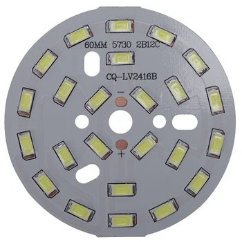 

12W Round 5730 SMD Lamp Plate 24 LED Super Bright LED Chip Light LED Bulb Lamp DC 36-41V White