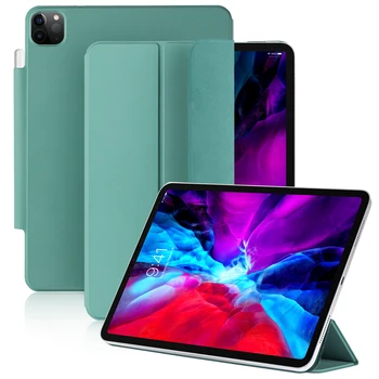

Magnetic Tablet Case For iPad Pro 12.9 11 2020 Case PU Leather Closure Tablet Cover with Auto Wake / Sleep Function +Pen Slot