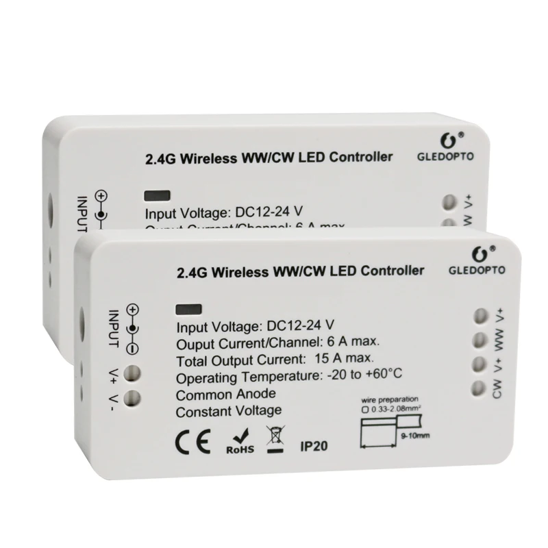 ZIGBEE bridge Zigbee Light Link Warm white / white CW WW Led Controller LED dimmer strip Controller ZLL phone app DC12V-DC24V