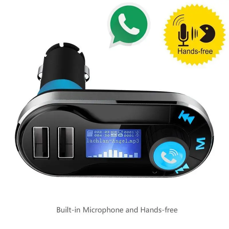 Автомобильное USB зарядное устройство MP3 плеер Bluetooth автомобильный комплект fm-передатчик беспроводной fm-модулятор аудио Громкая связь ЖК-экран Автомобильный Стайлинг
