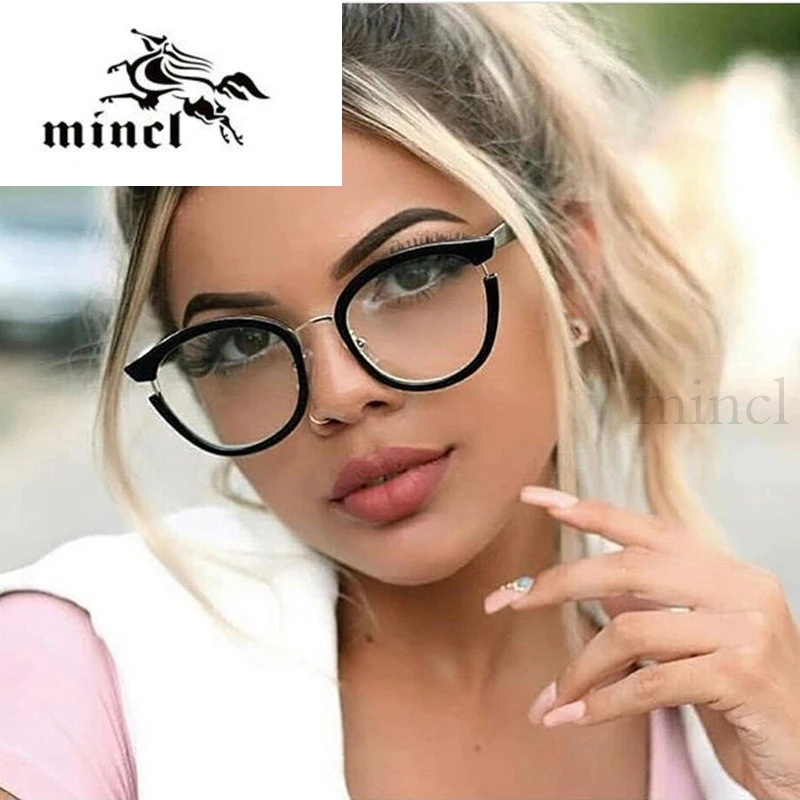 Винтажные кошачьи оправы для очков для женщин Оптические черные очки Модные металлические оправы по рецепту очки компьютерные очки NX