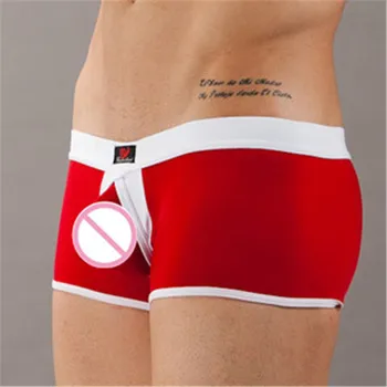 

Men's Underwear Lingerie WJ Transparent Super Thin Fabric Silk U Convex Design Sexy Boxer