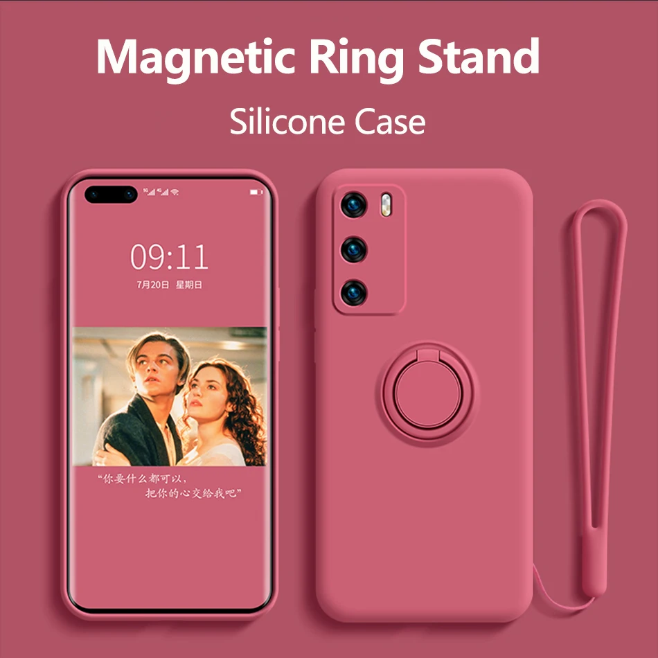Чехол для Huawei P30 Pro силиконовый чехол с держателем Coque Funda Mate 30 20 P40 5G Nova 6 SE Honor |