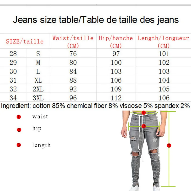 Модные, популярные, рваные джинсы, мужские, Ретро стиль, одноцветные, обтягивающие джинсы, мужские, новые, на молнии, карандаш, мужские джинсы, брюки, пэчворк, мужские джинсы в стиле кэжуал