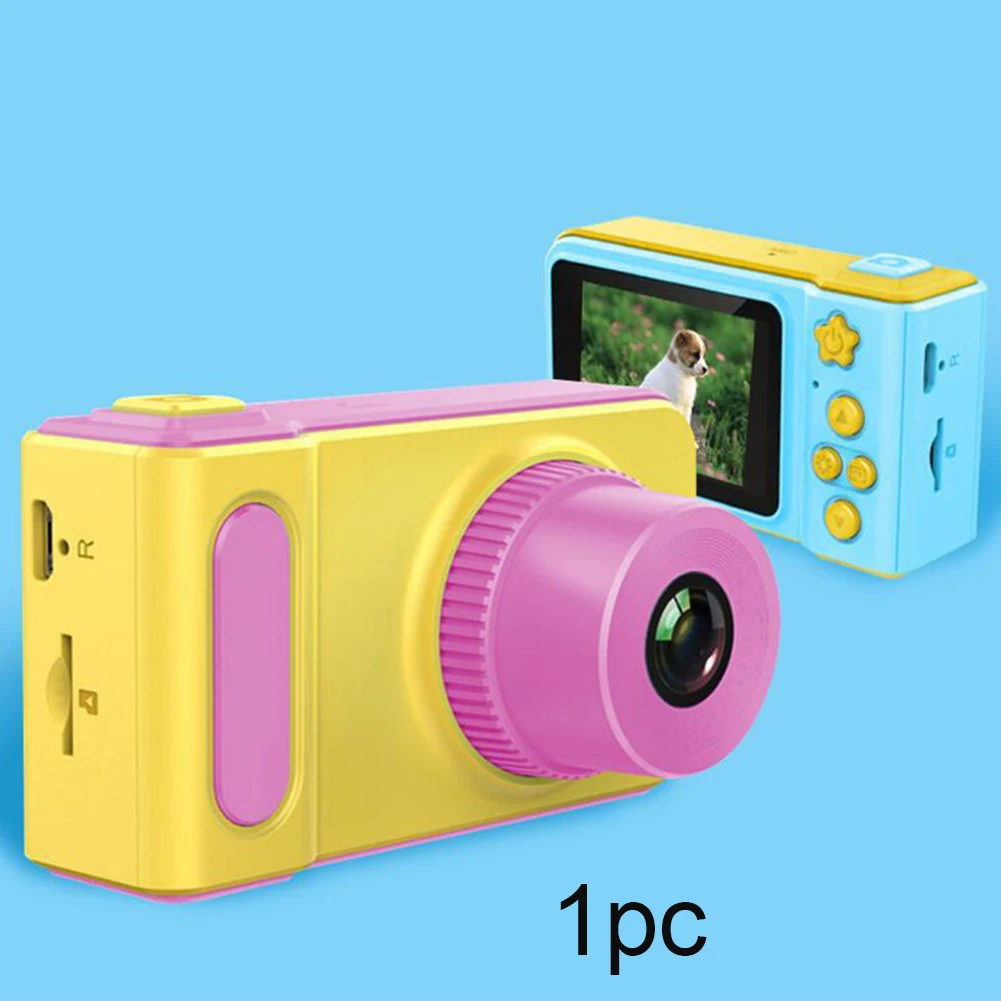 Анти-встряхивание игрушка мини цифровой 2 дюймов портативный путешествия милые подарки HD экран фотография на батарейках мультфильм детский фотоаппарат