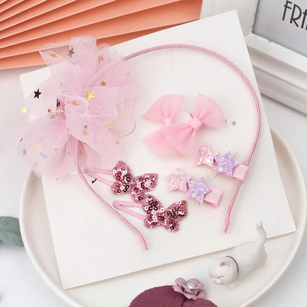 

Oaoleer 7Pcs Lovely Baby Hair Bows Clips Korean Candy Color Bling Sequins Bowknot Hairpins For Baby Girls Cute Hair Accessories