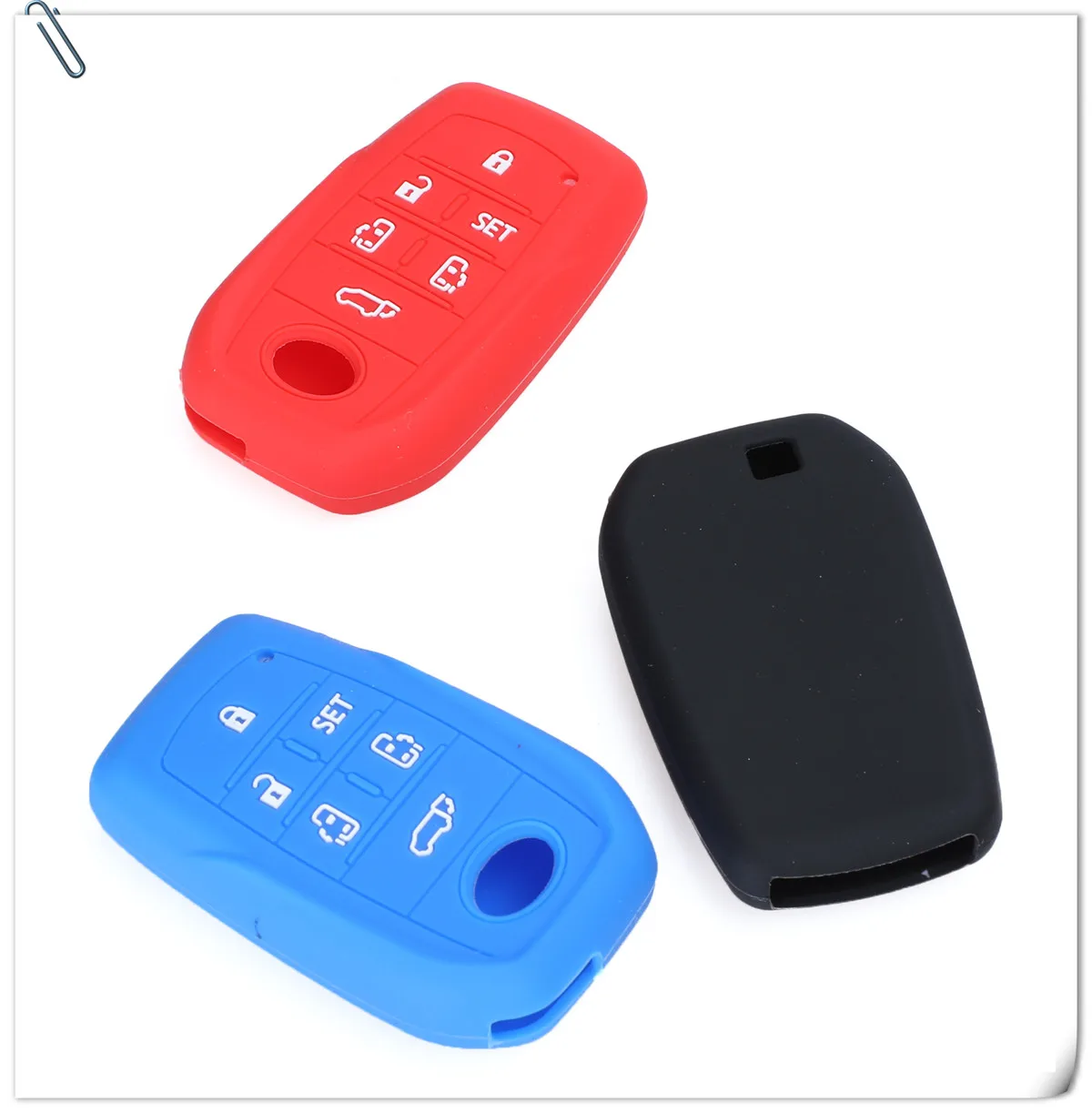 30X Silicone Remote Key Fob Case Cover For Toyota Camry Prado Hilux Fortuner Innova 86 RIEZ Rav4 Highlander Land Cruiser Alphard