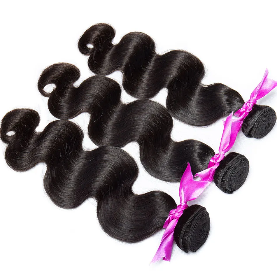 Alibele перуанские объемные волнистые волосы 4 пучка натуральные черные цвета Remy