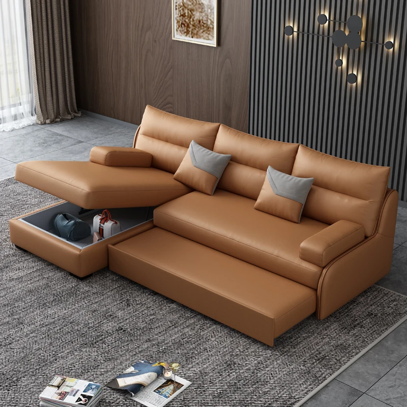 Multifunctional sofa bed small apartment living room foldable pull-out disposable sitting and sleeping | Мебель