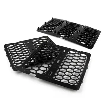 

GZRIVERRUN Car Grill Mesh Inserts Fit For Jeep Grand Cherokee Laredo Limited 68143074AD Black Set of 3 Front Grille