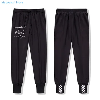 

Good Vibes Only Women sweatpants Casual Funny sportswear long pants For Lady Girl Hipster trousers tops-326
