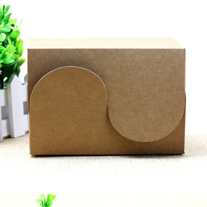 

20pcs Natural Kraft Paper Cake Box Party Brown Blank Gift Packing Box Cookie Candy Nuts Box DIY Packing Box