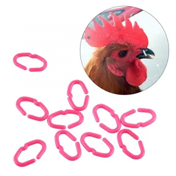 

50pcs Chicken Beak Clasp Cock Mouth Snap Rings Chicken Beak Rings Anti-pecking Ring Tool Accessories Colors Random