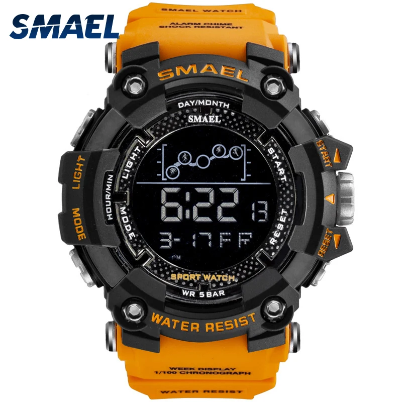 

Mens Watches Digital SMAEL Sport Clocks Electronic Watch LED Alarm Waterproof relogio masculino 1802 Fast Shipping Watch Digital