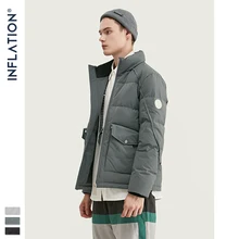 INFLATION, Мужская Зимняя Толстая куртка на утином пуху, пара пуховых курток, пальто, зимняя куртка, Мужская Толстая теплая верхняя одежда, 9767W