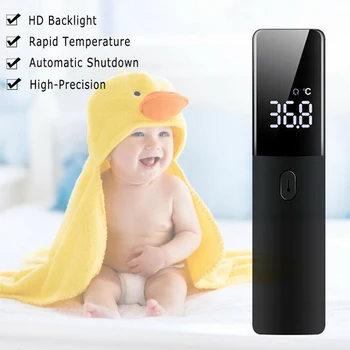 

LED Display Fever Warning Infrared Thermometer Fast Reading Battery Operated Portable Handheld Auto Off Non Contact Household