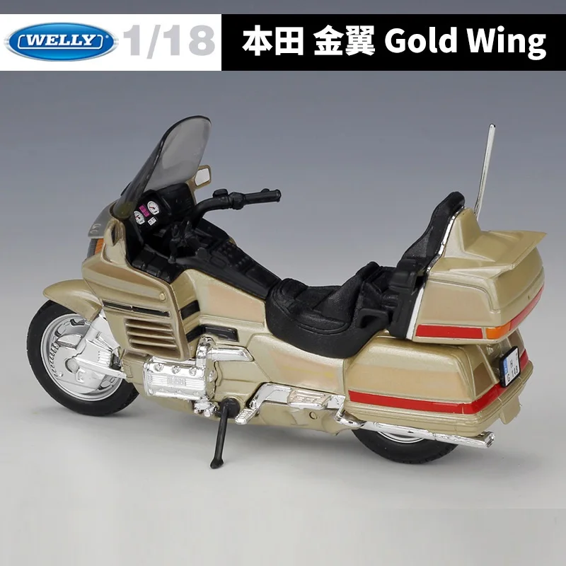 Nuevo Welly 1:18 Honda Gold Wing Oro Diecast regalos de modelo de la motocicleta 
