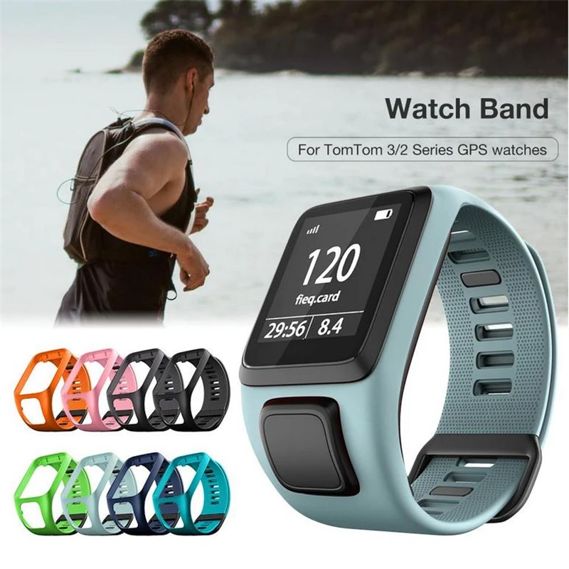 New Silicone Replacement Wristband Watch Band Strap For TomTom Runner 2 3 Spark GPS Sport Tom Series Soft Smart | Электроника
