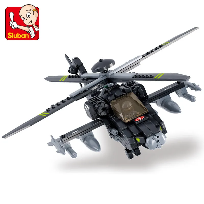 

293PCS Aircraft Constructor Model Kit Building Blocks Bricks Force Black Rescue Osprey Helicopter Educational Toys for Children
