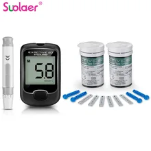 Blood Glucose Meter Glucometer and Test Strips Needles Sugar Monitor Diabetes Tester Home Medical Device Health Care Tools