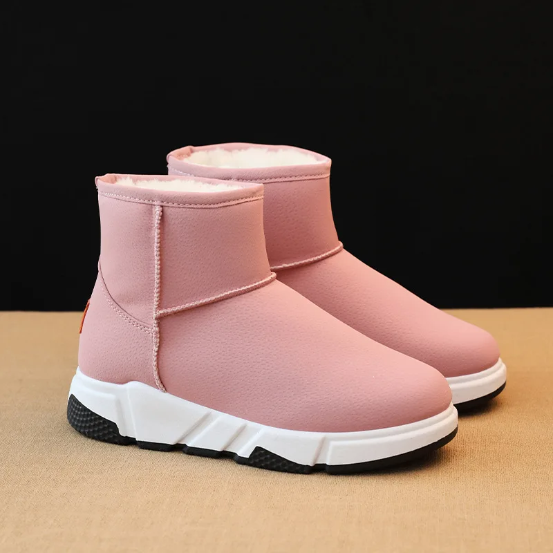 

Snow Boots Women's Winter 2019 New Style Thick Bottomed Anti-slip Cotton-padded Shoes with Velvet Snow Boots Warm Short Boots WO