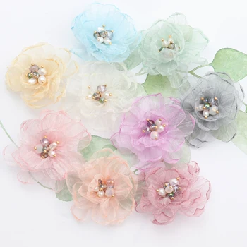 

Sanying F148 Color handmade natural pearl crystal jewelry accessories flower shape diy pendant earrings jewelry making 10pcs/lot