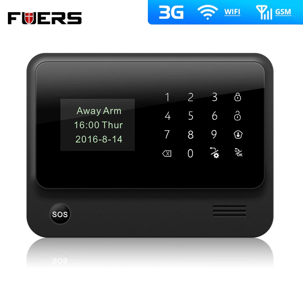 FUERS G90B Plus WIFI GSM 3G сигнализация полностью сенсорная панель приложение