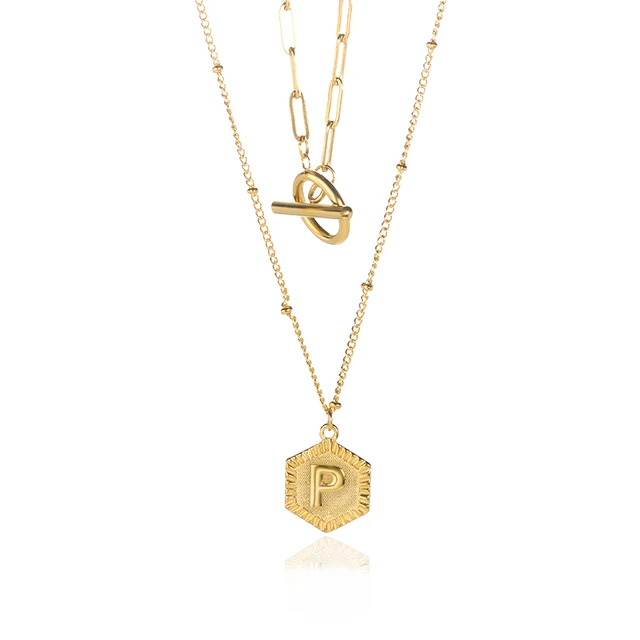 Initial Letter Pendant Necklaces For 